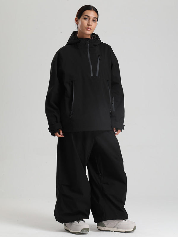Gsou Snow Damen-Skianzug, strapazierfähig, Bergflauschig, Pullover-Anorak, Baggy-Schneeanzug