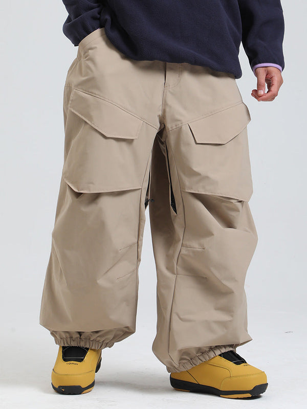 Gsou Snow Urban Slope Herren-Schneehose mit Knieflex-Funktion, Cargotaschen und Baggy-Schneehose