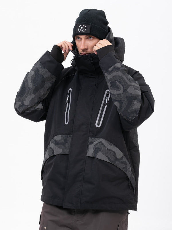 Chillform Glow Trail Reflektierende Camo-Schneejacke für Herren