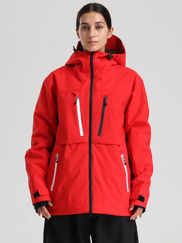 Gsou Snow Damen-Winterjacke, strapazierfähig, Mountain Pro, Funktions-Cargo-Schneejacke