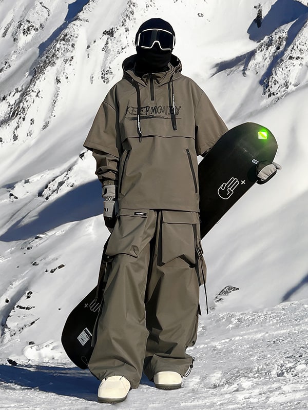 Baggy Snowboard Man Snow Pants Men's Keep Money Mountain Chill