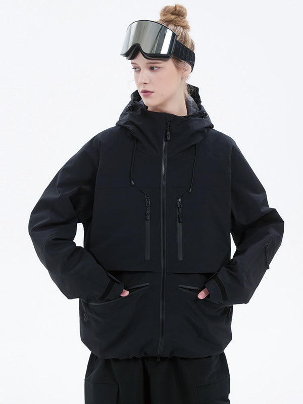 Strapazierfähige, locker sitzende Damen-Cargo-Schneejacke von Steeze HypeShred
