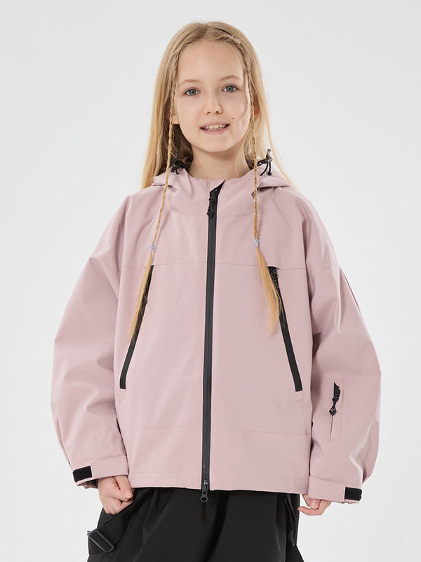 Mädchen Schneejacke mit Hasenohren, wasserdicht, wärmend, mit Kapuze, wasserdicht, Thermo-Schneejacke