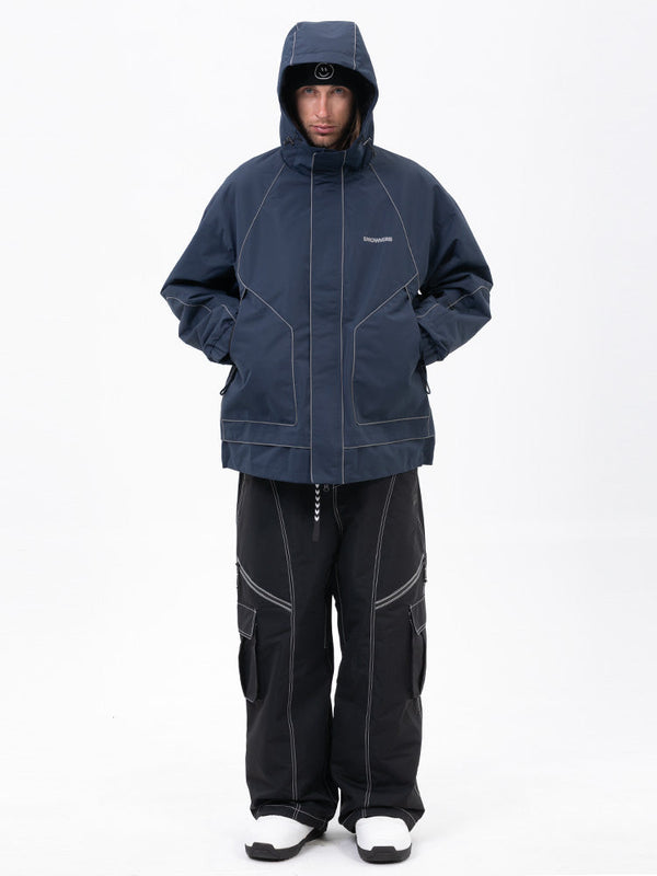 Chill Reflective Snowsuit für Herren zum Nachtskifahren – Set aus Bergjacke und Streetstorm Baggy Pants