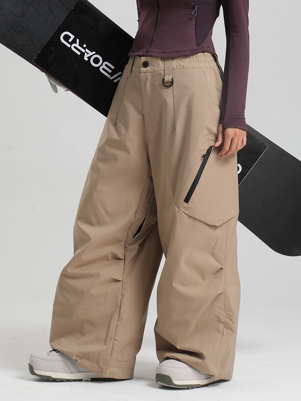 Gsou Snow Damen Strapazierfähige Urban Vibe All Function Baggy Schneehose