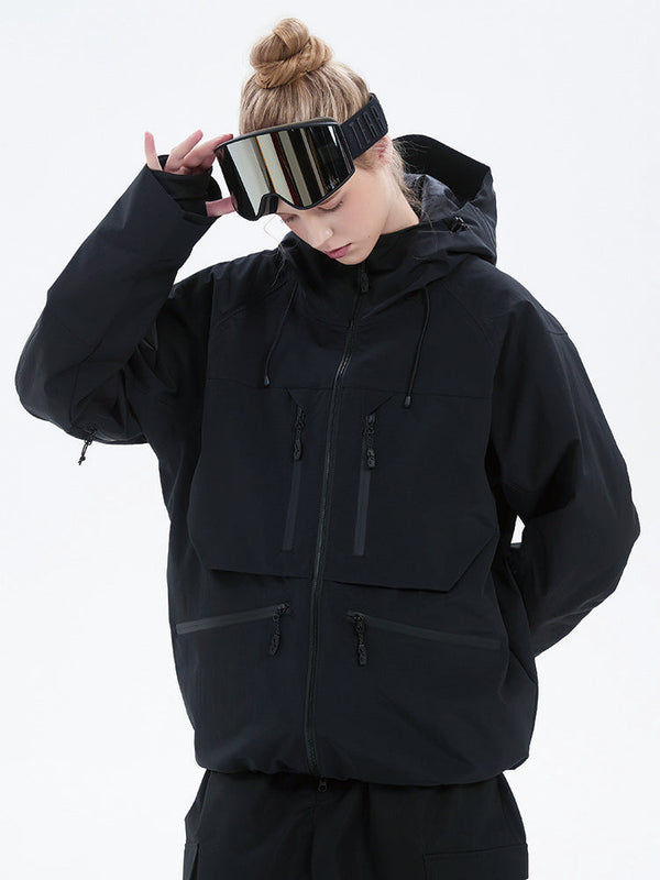 Strapazierfähige, locker sitzende Damen-Cargo-Schneejacke von Steeze HypeShred