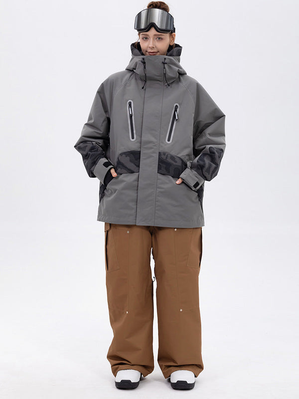 Chillform Damen-Schneeanzug mit reflektierendem Tarnmuster – Glow Trail Jacke mit Baggy-Schneehose (Set)