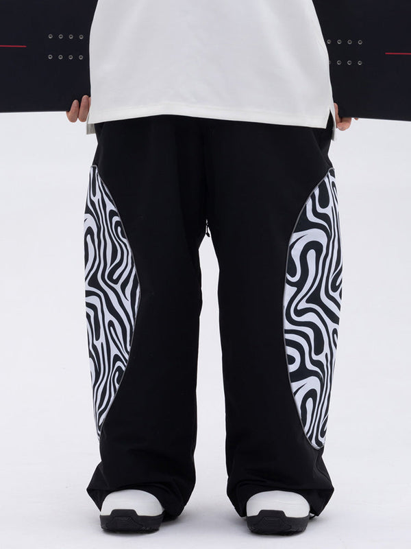 Herren Allwetter-Cargo-Schneehose mit reflektierendem, stylischem Grafikmuster
