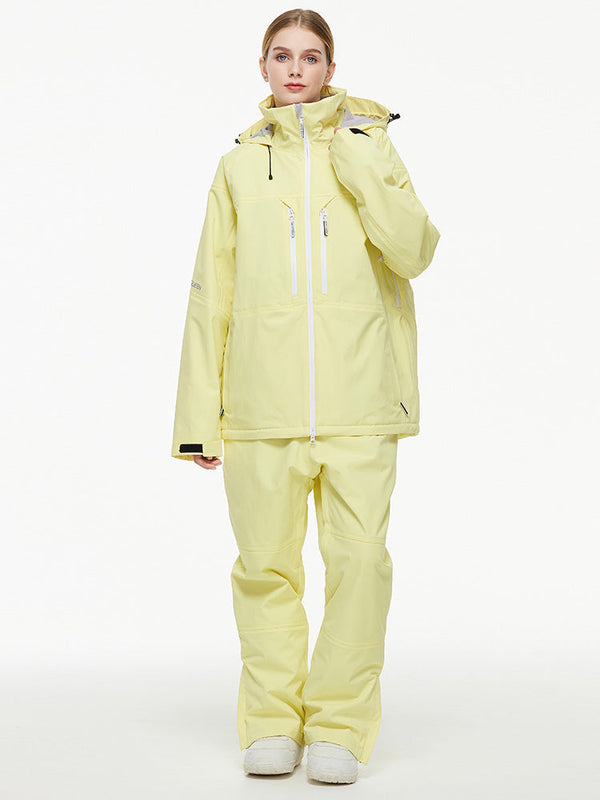 Arctic Queen Mountain Windbreaker Thermo-Schneeanzug für Damen mit Latzhose
