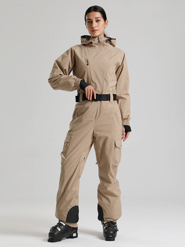 Gsou Snow Alpine Luxe Slim Fit Ganzkörper-Skioverall für Damen