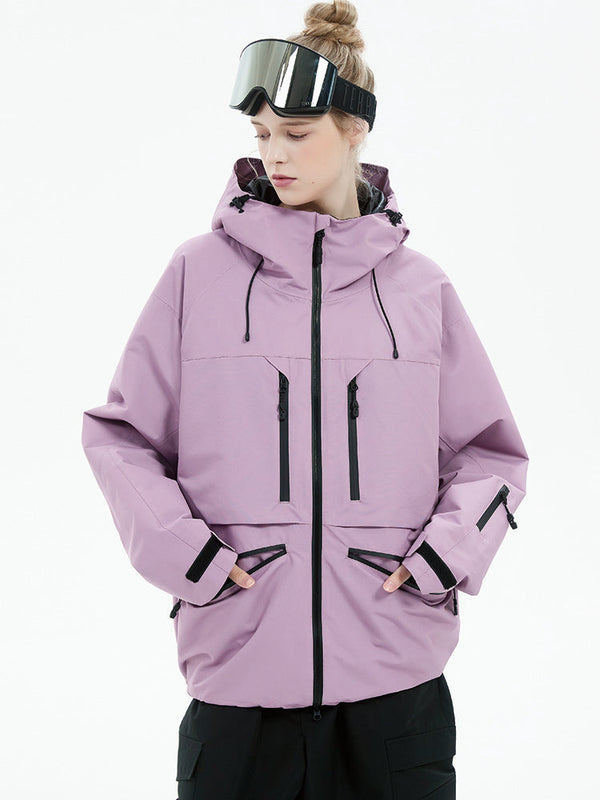 Strapazierfähige, locker sitzende Damen-Cargo-Schneejacke von Steeze HypeShred