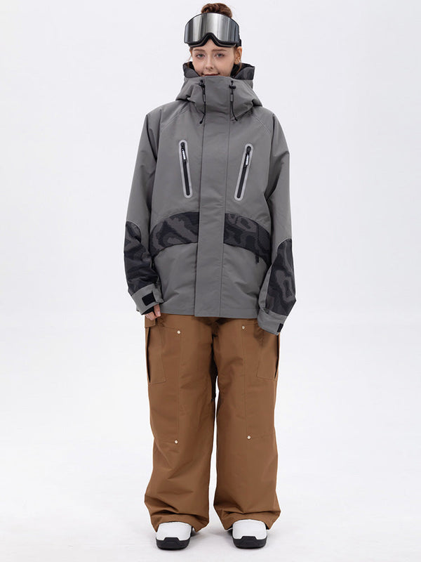 Chillform Damen-Schneeanzug mit reflektierendem Tarnmuster – Glow Trail Jacke mit Baggy-Schneehose (Set)