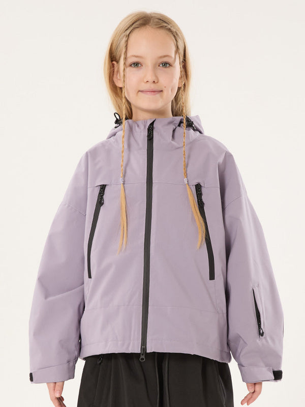Mädchen Schneejacke mit Hasenohren, wasserdicht, wärmend, mit Kapuze, wasserdicht, Thermo-Schneejacke