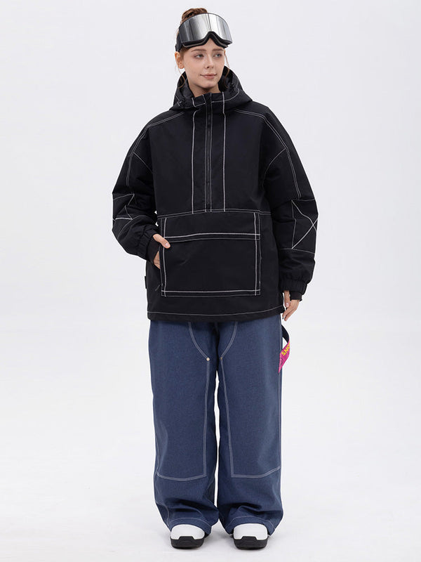 Damen-Set: Mountain Vibe Pulloverjacke & Urban Freerider Baggy-Schneehose