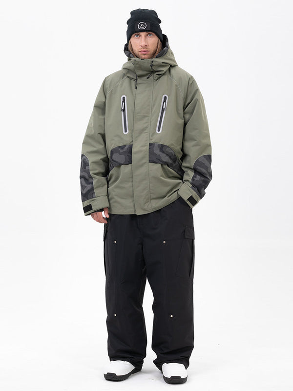 Chillform Herren-Schneeanzug mit reflektierendem Tarnmuster – Glow Trail Jacke mit Baggy-Schneehose (Set)