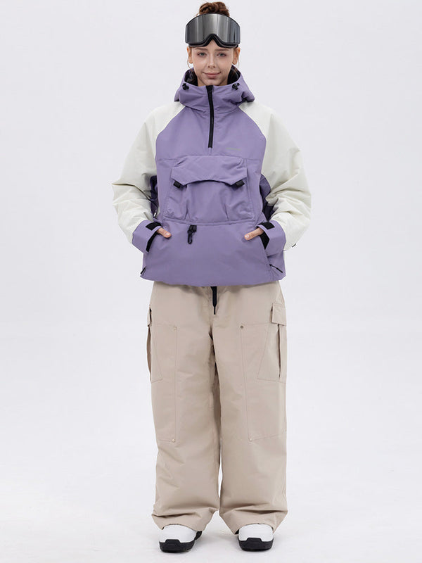 Women's Freestyle Mountain Camo Snow Suit – Bomber Jacket & Baggy Pants Set