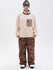 Women's Faux Sherpa Full-Zip Fleece & Double Knee Freestyle Baggy Snow Pants