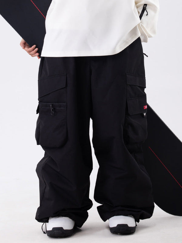 Wild Soul Steeze ParkRider Herren-Skihose mit mehreren Taschen, Utility-Schneehose, Baggy-Schneehose