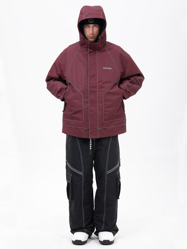 Chill Reflective Snowsuit für Herren zum Nachtskifahren – Set aus Bergjacke und Streetstorm Baggy Pants