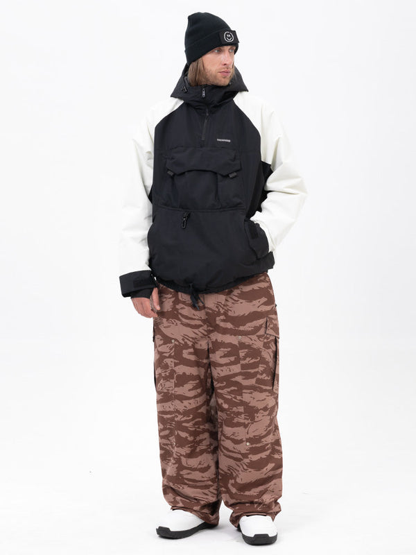 Freestyle-Mountain-Camo-Schneeanzug für Herren – Bomberjacke & Baggy-Hose-Set