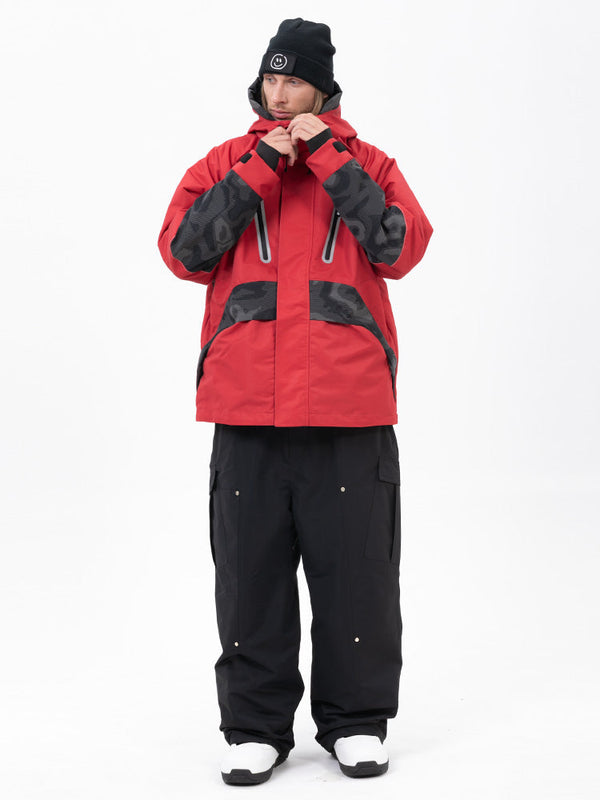 Chillform Herren-Schneeanzug mit reflektierendem Tarnmuster – Glow Trail Jacke mit Baggy-Schneehose (Set)