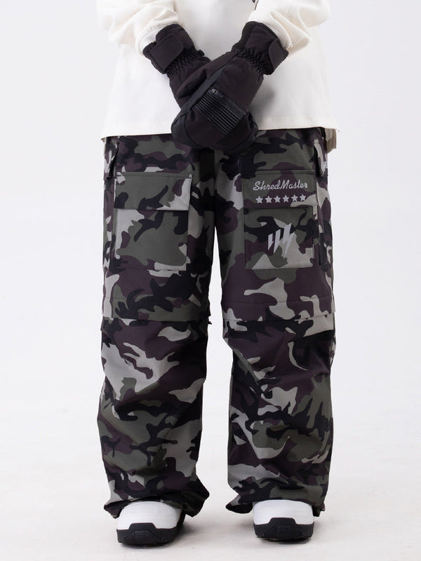 Damen Wild Soul Steeze Shred Master Baggy Street Cargo Camo Schneehose / Shorts