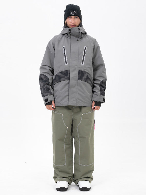 Chillform Herren-Schneeanzug mit reflektierendem Tarnmuster – Glow Trail Jacke mit Freerider Baggy Schneehose