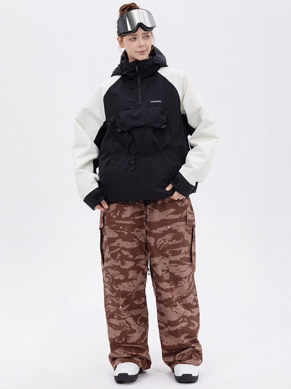 Women's Freestyle Mountain Camo Snow Suit – Bomber Jacket & Baggy Pants Set