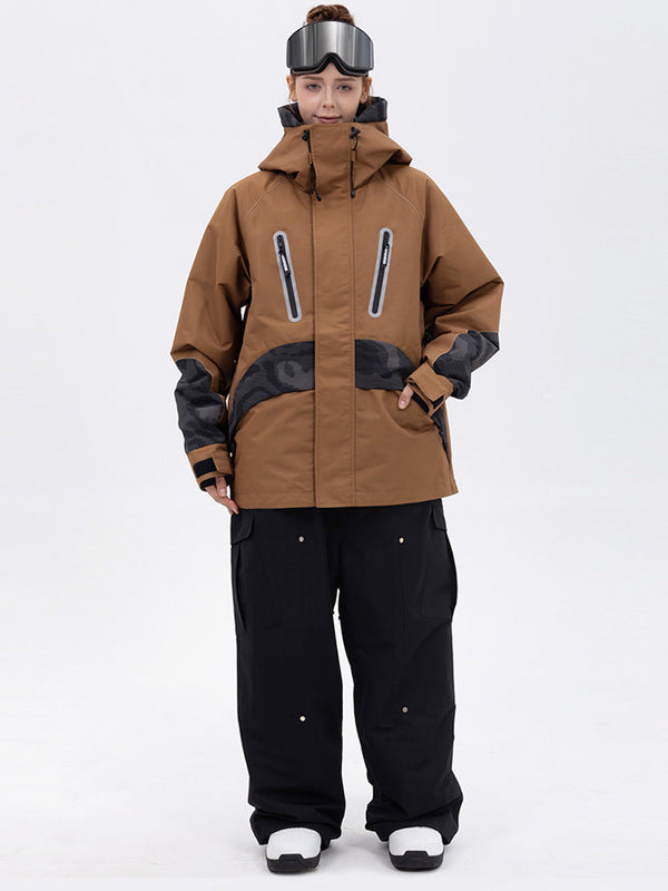 Chillform Damen-Schneeanzug mit reflektierendem Tarnmuster – Glow Trail Jacke mit Baggy-Schneehose (Set)