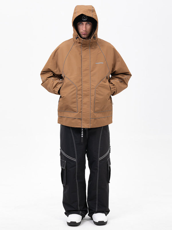 Chill Reflective Snowsuit für Herren zum Nachtskifahren – Set aus Bergjacke und Streetstorm Baggy Pants