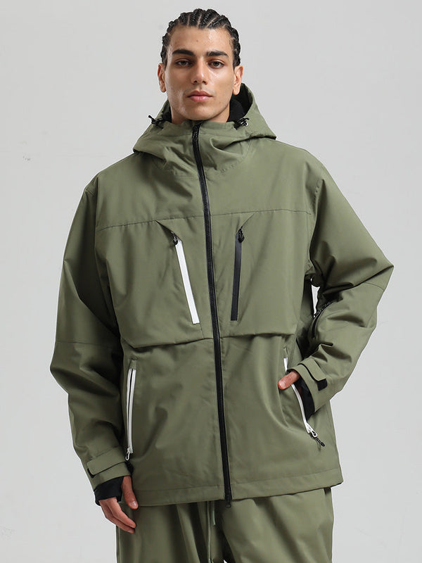 Gsou Snow Herren Langlebige Mountain Pro Winter Funktions-Cargo-Schneejacke