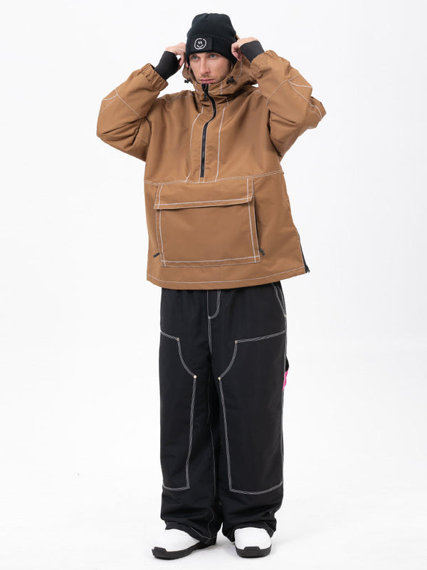 Mountain Vibe Pulloverjacke für Herren & Urban Freerider Baggy-Schneehose Set