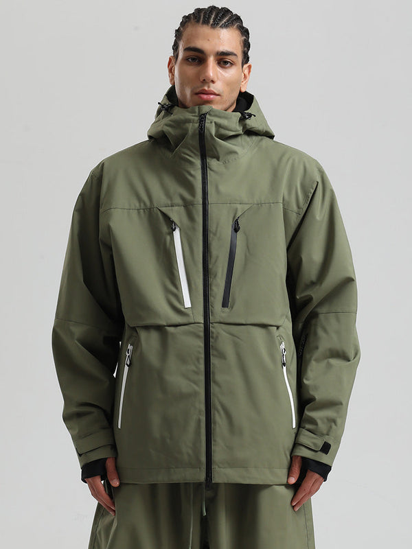Gsou Snow Herren Langlebige Mountain Pro Winter Funktions-Cargo-Schneejacke