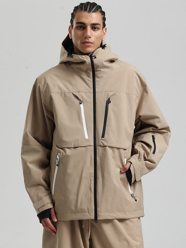 Gsou Snow Herren Langlebige Mountain Pro Winter Funktions-Cargo-Schneejacke