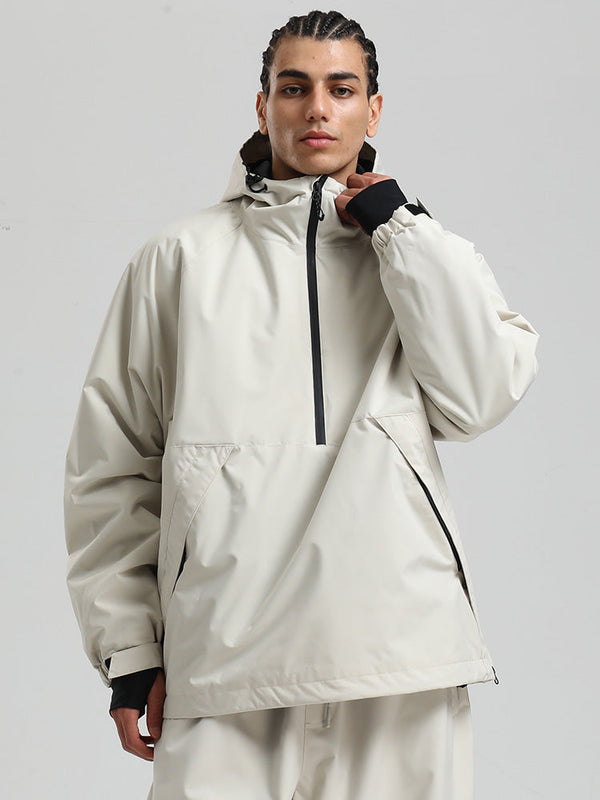 Gsou Snow Herren-Snowboardjacke im urbanen Stil, Pullover-Anorak