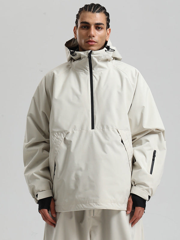 Gsou Snow Herren-Snowboardjacke im urbanen Stil, Pullover-Anorak