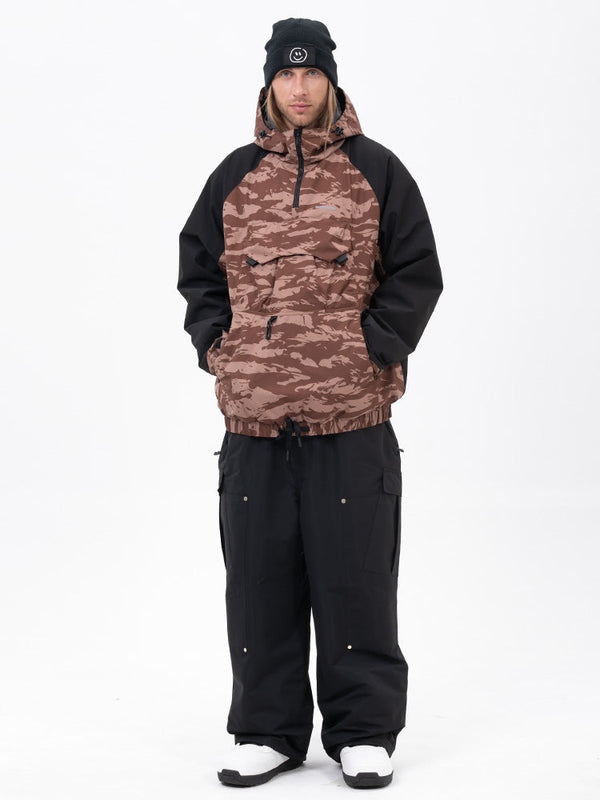 Freestyle-Mountain-Camo-Schneeanzug für Herren – Bomberjacke & Baggy-Hose-Set