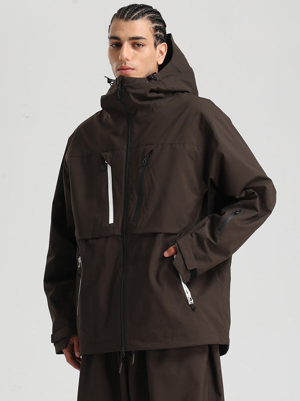 Gsou Snow Herren Langlebige Mountain Pro Winter Funktions-Cargo-Schneejacke