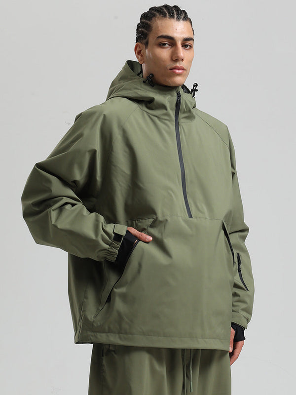 Gsou Snow Herren-Snowboardjacke im urbanen Stil, Pullover-Anorak