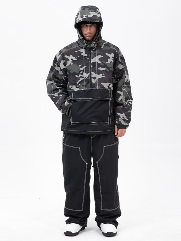 Mountain Vibe Pulloverjacke für Herren & Urban Freerider Baggy-Schneehose Set