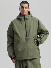 Gsou Snow Herren-Snowboardjacke im urbanen Stil, Pullover-Anorak