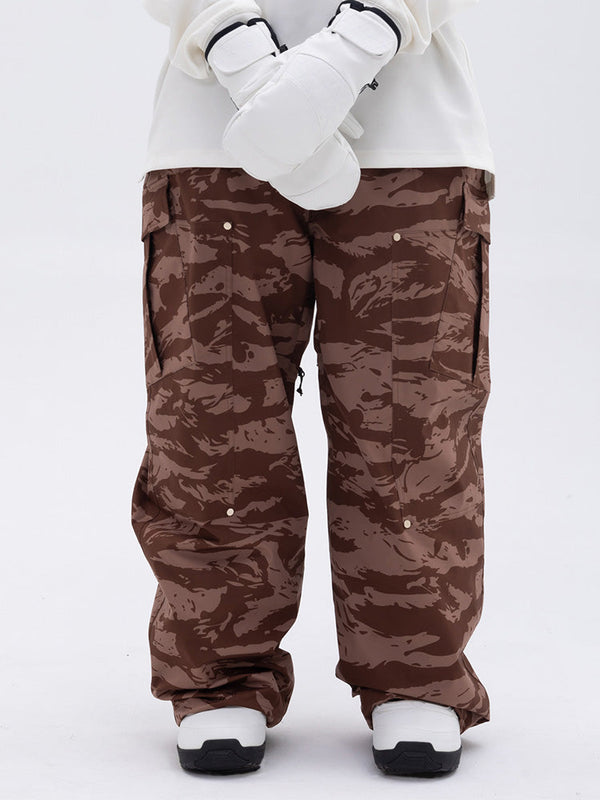 Damen-Skihose mit doppeltem Kniebereich, Freestyle-Stil, Baggy-Design