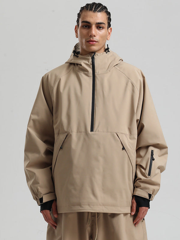 Gsou Snow Herren-Snowboardjacke im urbanen Stil, Pullover-Anorak