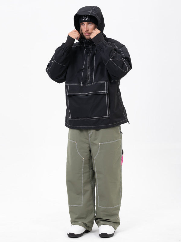 Mountain Vibe Pulloverjacke für Herren & Urban Freerider Baggy-Schneehose Set