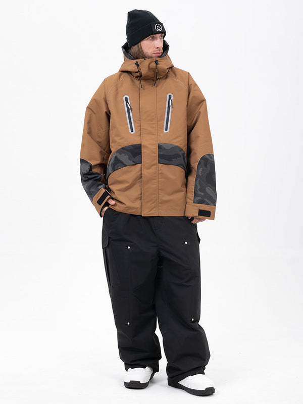 Chillform Herren-Schneeanzug mit reflektierendem Tarnmuster – Glow Trail Jacke mit Baggy-Schneehose (Set)