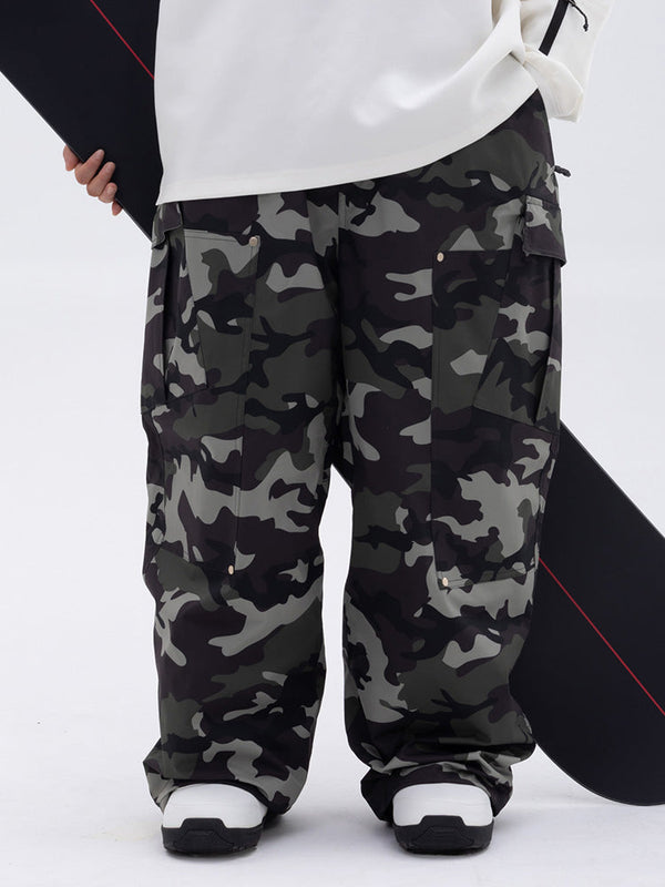 Damen-Skihose mit doppeltem Kniebereich, Freestyle-Stil, Baggy-Design