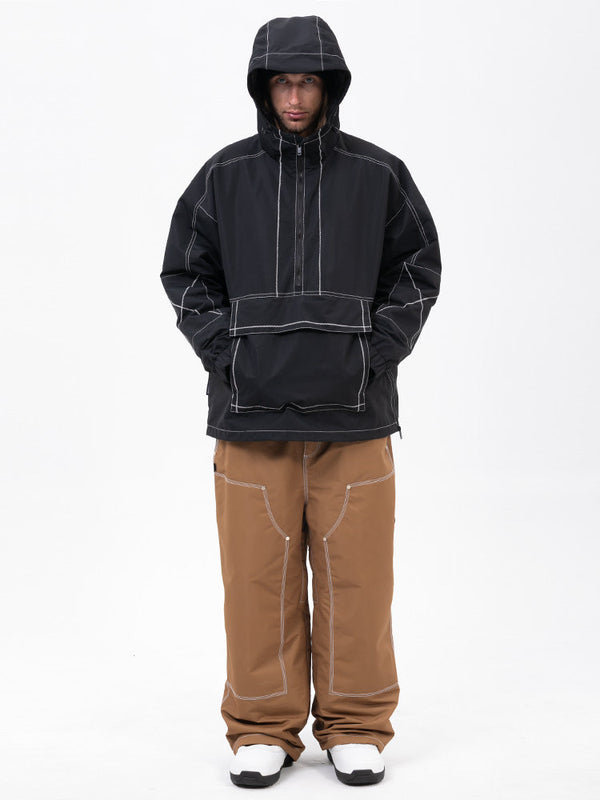 Mountain Vibe Pulloverjacke für Herren & Urban Freerider Baggy-Schneehose Set