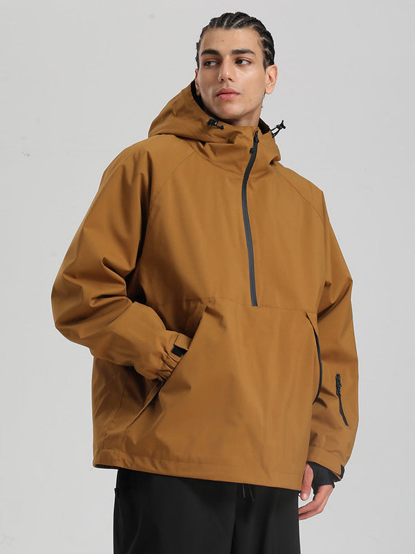 Gsou Snow Herren-Snowboardjacke im urbanen Stil, Pullover-Anorak