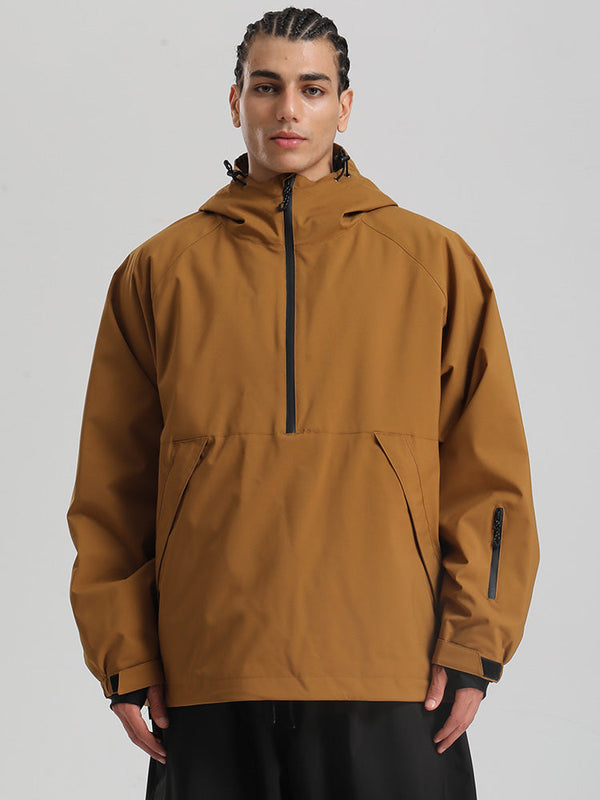 Gsou Snow Herren-Snowboardjacke im urbanen Stil, Pullover-Anorak