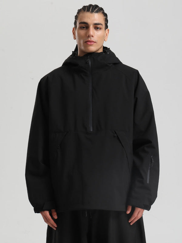 Gsou Snow Herren-Snowboardjacke im urbanen Stil, Pullover-Anorak